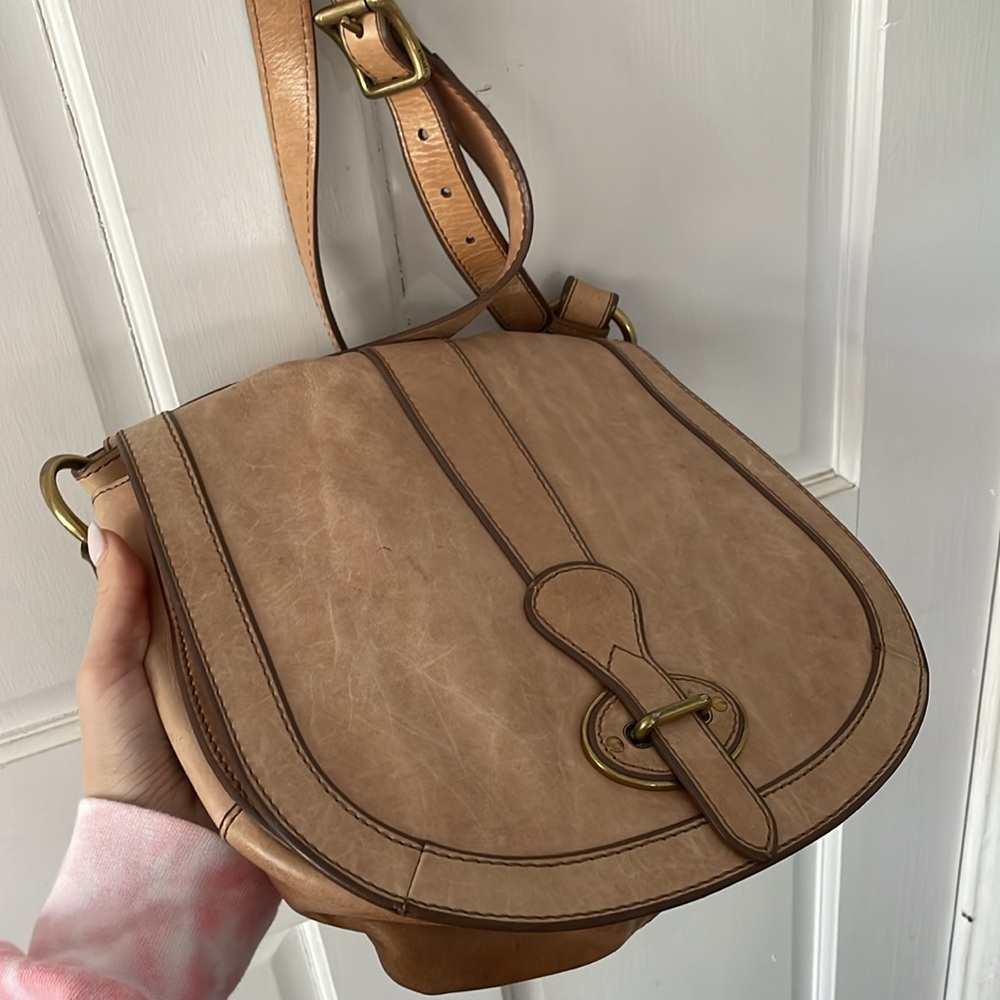 vintage fossil satchel crossbody purse / bag